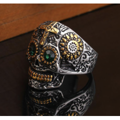 2019 New design fashiongothic cool men souvenir silver skull rings