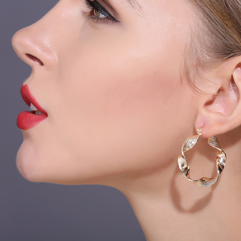 Wholesale copper thread hoop plating 18k gold fashion earring accessories Wholesale copper thread hoop plating 18k gold fashion earring accessories