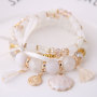 wholesale custom Girls Summer Human Moon Shell Crystal Multi-layer Beads Bracelets
