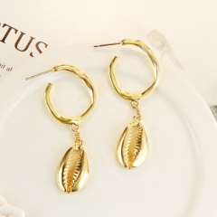 2020 new arrival ins bohemia white shell alloy conch super fairy temperament women's accessories earrings 2020 new arrival ins bohemia white shell alloy conch super fairy temperament women's accessories earrings