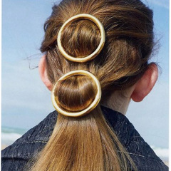 Victoria crystal rhinestone headwear Barrettes wedding circles metal Hair pins