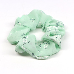 2020 women ponytail printed chiffon elastic scrunchies hair ties for girls