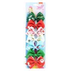 Europe and America Hot sale custom hair clip 7pcs jojo siwa bows for girls