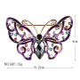 High Quality Trendy Women Jewelry Wedding Hollow Rhinestone Butterfly Brooches