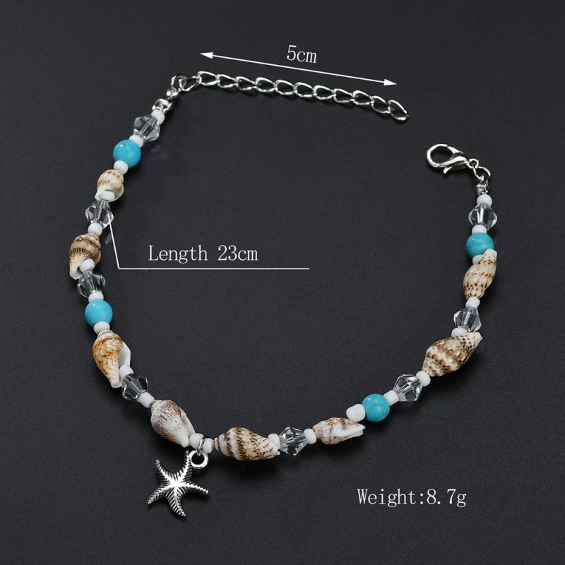 Fashion ladies Anklets foot jewelry women seashell boho anklets chains