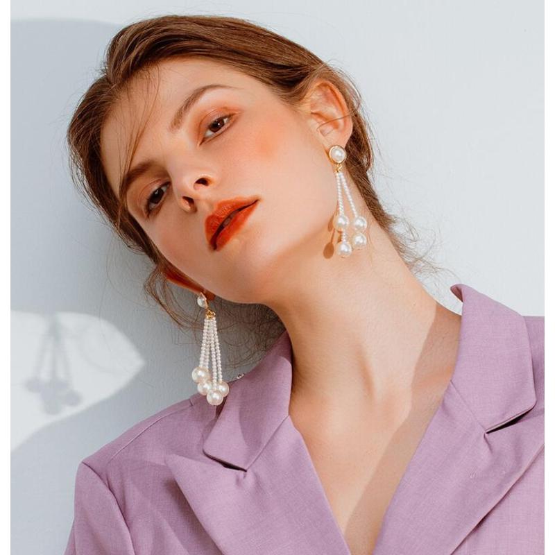 Fashion Teardrop Drop Earrings Elegant Jewelry Stud Dangle Pearl Chandelier Earring Fashion Teardrop Drop Earrings Elegant Jewelry Stud Dangle Pearl Chandelier Earring