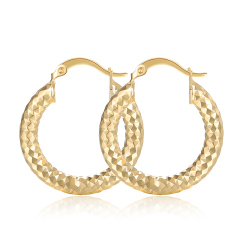 wholesale european and american fashion 18K gold plated circle copper earrings