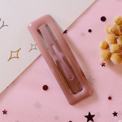 Cheap ins candy color geometric hair clip pu clip in hair extensions