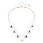 Wholesale women gift jewelry stainless steel pearl design colorful flag necklace Wholesale women gift jewelry stainless steel pearl design colorful flag necklace