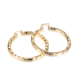 Fashion creative18K gold plated female copper circle hoop earrings for women