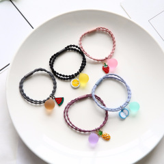 Wholesale Korean fashion cute fruits shape elastic hair ties for girls Wholesale Korean fashion cute fruits shape elastic hair ties for girls