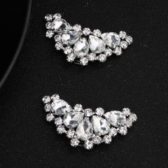 Manufacturers custom diamond shoe buckle bride wedding accessories shoes accessories glass diamond shoe buckle