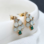 Wholesale red white women jewelry crystal alloy Christmas tree stud earrings Wholesale red white women jewelry crystal alloy Christmas tree stud earrings
