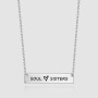personalized amazon gift titanium soul sisters laser engrave gold stainless steel name necklace