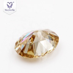 0.1carat 2*4mm champagne yellow cushion cut diamonds forever brilliant asscher moissanite