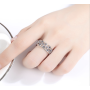 Silicone jewelry stainless steel round shape blue diamonds engagement rings