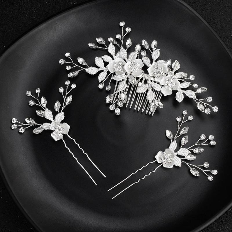 amazon ins fancy chinese custom wedding bridal accessories bridal with pearl comb pins