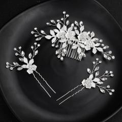 amazon ins fancy chinese custom wedding bridal accessories bridal with pearl comb pins