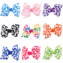 Babies wave point printed flamingo bows knot hair clips for girls hair accessories Babies wave point printed flamingo bows knot hair clips for girls hair accessories