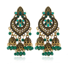Fashion colorful alloy beads earring accessories tassel earrings bohemia