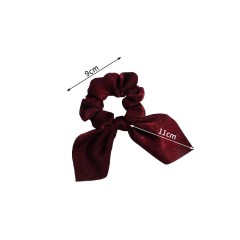 vintage ins amazon fancy Fashion fabric elastic hair ties velvet rabbit ear scrunchies for hair