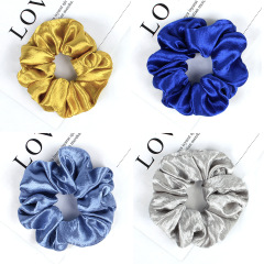 Amazon Hot Style custom girls women hair accessories elastics soft satin hair scrunchies
