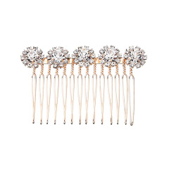 Handmade Zircon silver comb necklace bridal headpiece wedding bridal jewelry sets