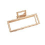 Hot sale china low price alloy simple retro girls gold square metal hair claw