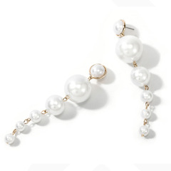 New Jewelry Fashion Chandelier wedding Long Chain Pendant drop Pearl Earrings