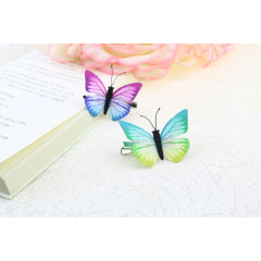 Wholesale beautiful baby children cloth girls colorful stereoscopic butterfly hair clips for kids