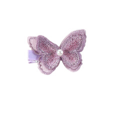 wholesale custom ins hot girls embroidery double layer butterfly hair clip