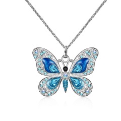 Amazon Hot Sale Vintage Women jewelry Rhinestone butterfly necklaces for women Amazon Hot Sale Vintage Women jewelry Rhinestone butterfly necklaces for women