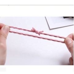 Wholesale traceless korean high elastic hair tie color matching hand-knotted knot hair tie rope