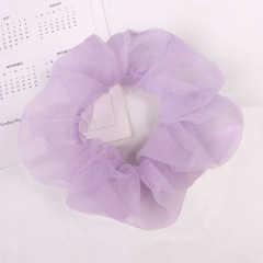 Wholesale high-quality summer women girls transparent mesh organza scrunchies