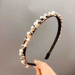New vintage Plastic metal Hair Accessories Leopard pearl bands giel Hair hoops