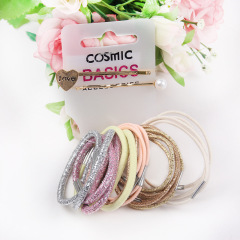 wholesale hair accessories women gold bling hair ribbons clip headbands