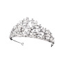 Rhinestone hair accessories round silver hair jewelry birthday girl wedding tiara crowns