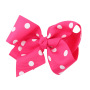 Trendy korean women baby girls classic dot pattern ribbon bow hair clip Trendy korean women baby girls classic dot pattern ribbon bow hair clip