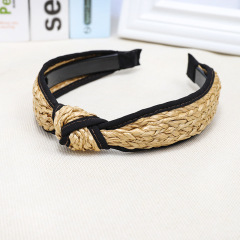 New Fashion Summer beach Woven Hair Band knot Headband Straw hairband