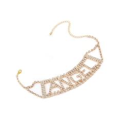 Fasion wholesale jewelry ladies sexy zircon crystal letter choker for women