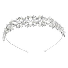 Silver Leaf Headband Jewelry Bridal Wedding Crystal Crowns and Tiaras Silver Leaf Headband Jewelry Bridal Wedding Crystal Crowns and Tiaras