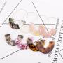 INS Bohemian Chandelier Charm Earrings Dangle Round Circle disc Acrylic drop Earring