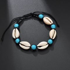 2019 Custom adjustable rope sea shell chakra bracelet jewelry handmade multi color for women