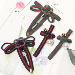 2020 Ins influencers style hot hair accessories fabric bb clip non-woven bow hair clip for female 2020 Ins influencers style hot hair accessories fabric bb clip non-woven bow hair clip for female