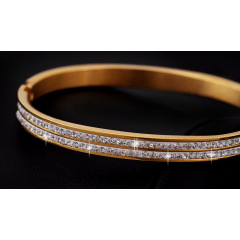 High quality Women's Jewelry Stainless Steel Bracelet Zircon Bracelet