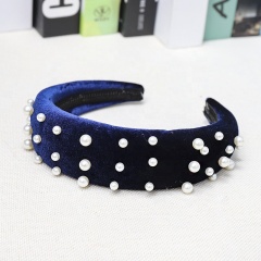 2020 new arrivals amazon sponge thickening velvet pearl headband for women