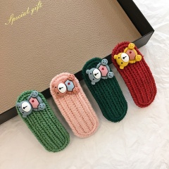 Korean autumn fashion bulk knitted wool hairpin accessories hair ball flower animal hair clip