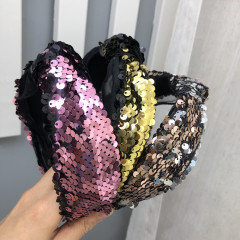 Sexy silk gold headband Cross Knot sequin Hair Accessories Hairbands Sexy silk gold headband Cross Knot sequin Hair Accessories Hairbands