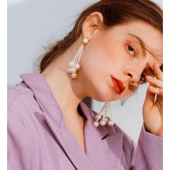 Glamorous Chandelier Earrings Jewelry Stud Dangle Tassels Pearl Drop Earring