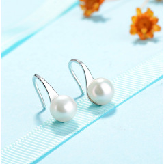 fashion simple women silver 925 freshwater pearl earrings for women 2020 fashion simple women silver 925 freshwater pearl earrings for women 2020